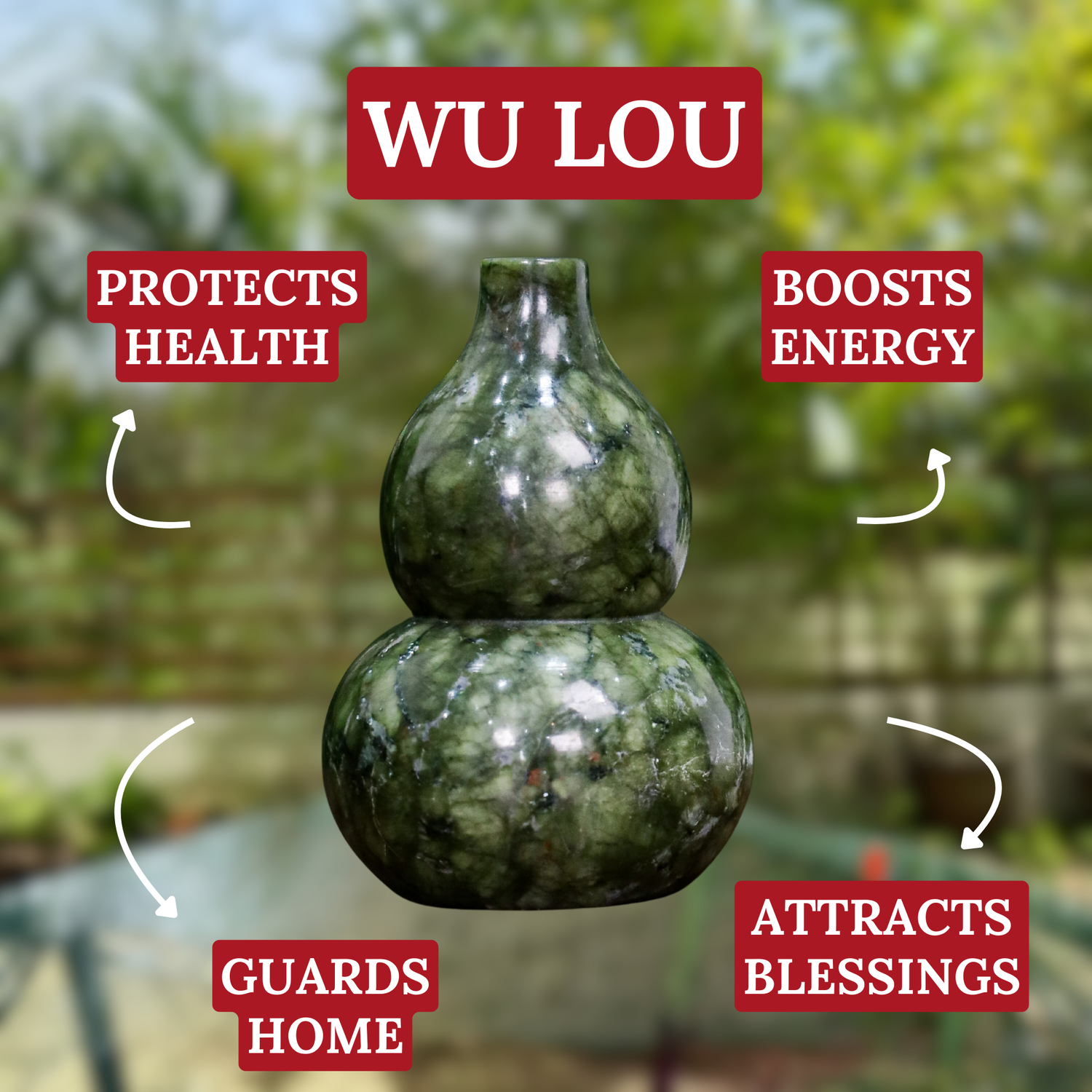 Mini Jade Wu Lou of Health and Peace 10cm