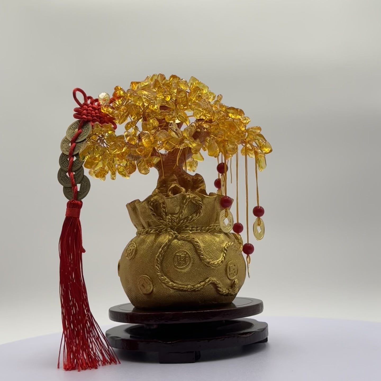 Citrine Money Tree with Abundant Blessings 21cm