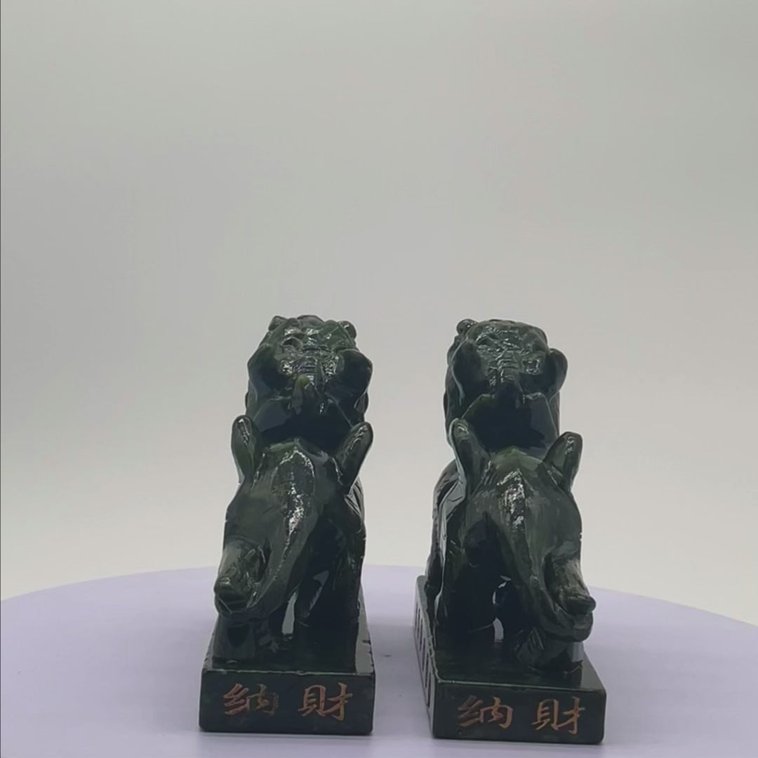 Loyal Protectors of Prosperity Pi Yao Pair 18cm