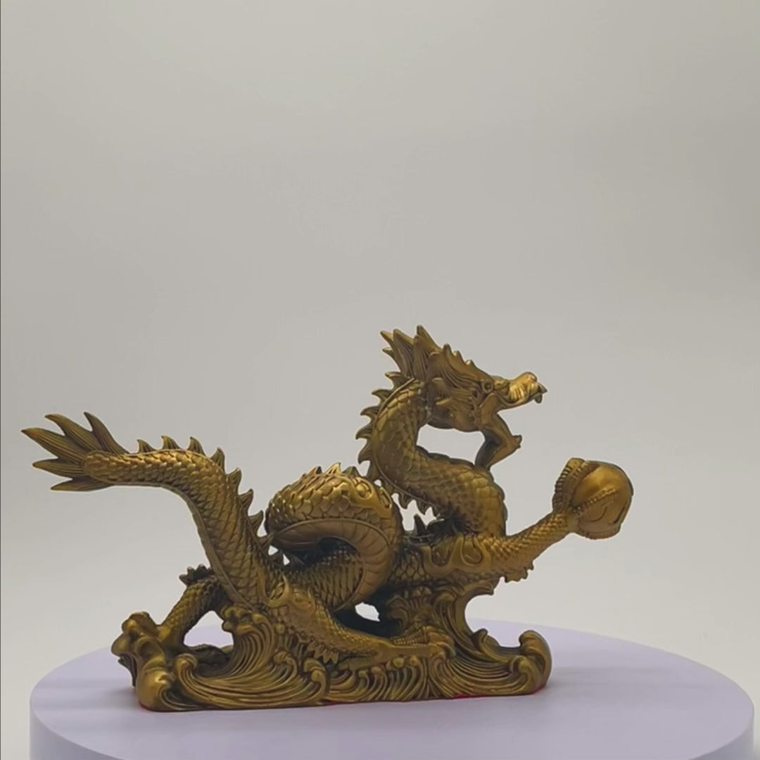 Ferocious Dragon of Triumph and Victory Brass 34cm