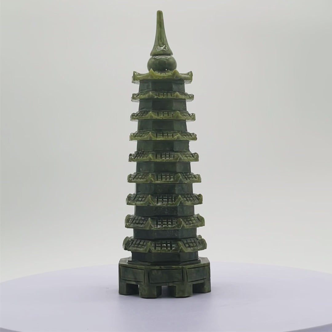 Jade Pagoda Tower of Noble Aspirations 29cm