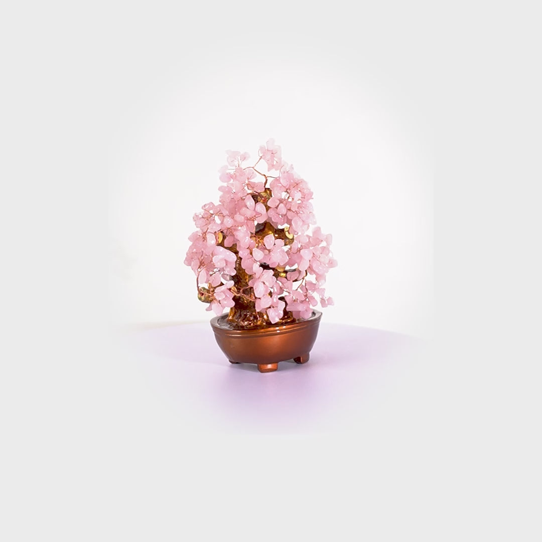 Rose Quartz Crystal Tree for Love & Peace 25cm