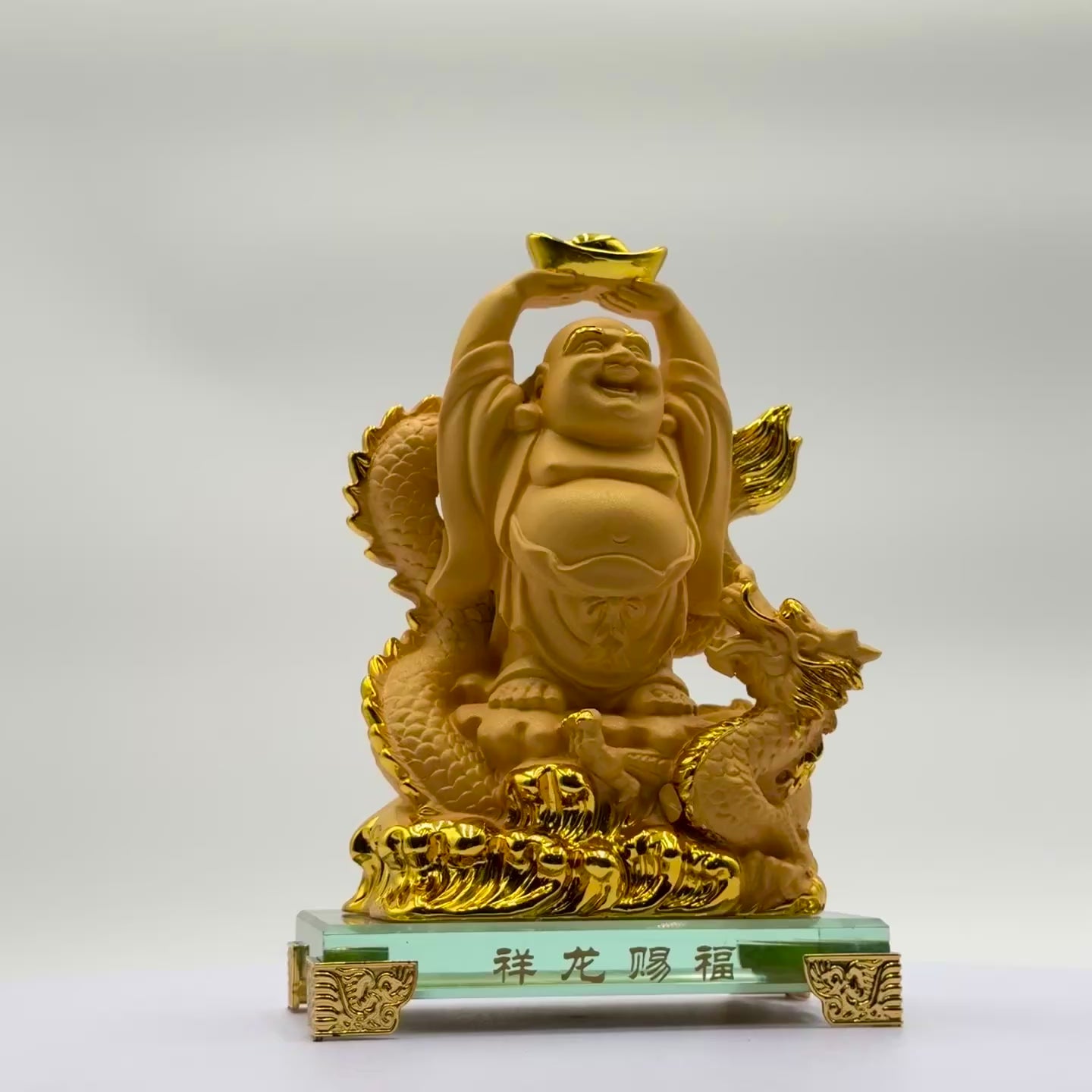 Dragon-Powered Buddha of Great Fortune 17cm
