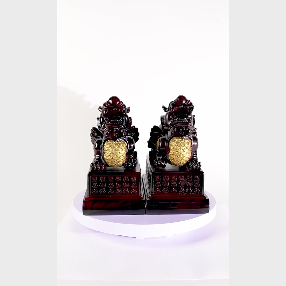 Ancient Guardians of the Throne Pi Yao Pair 27cm