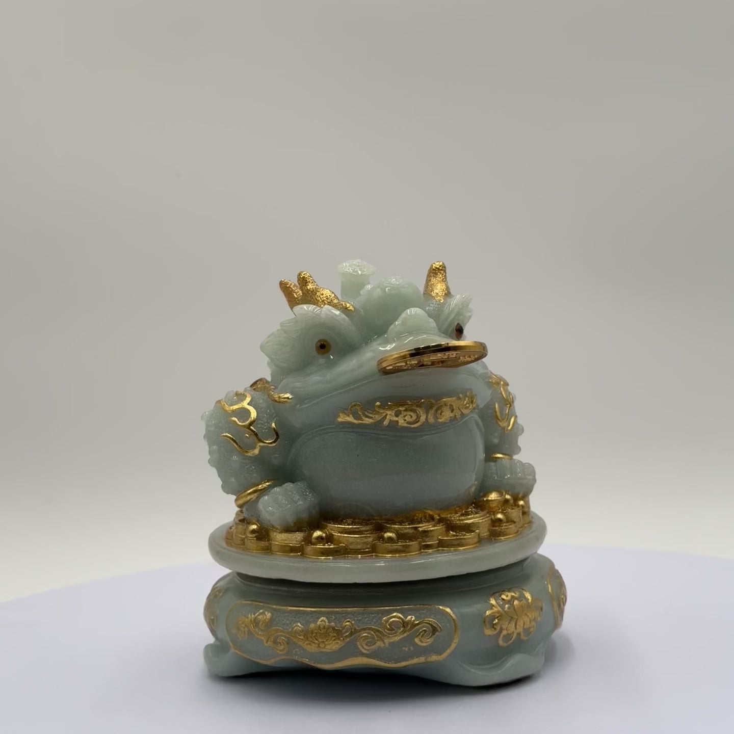Beautiful & Lucky Ice Jade Money Frog 15cm