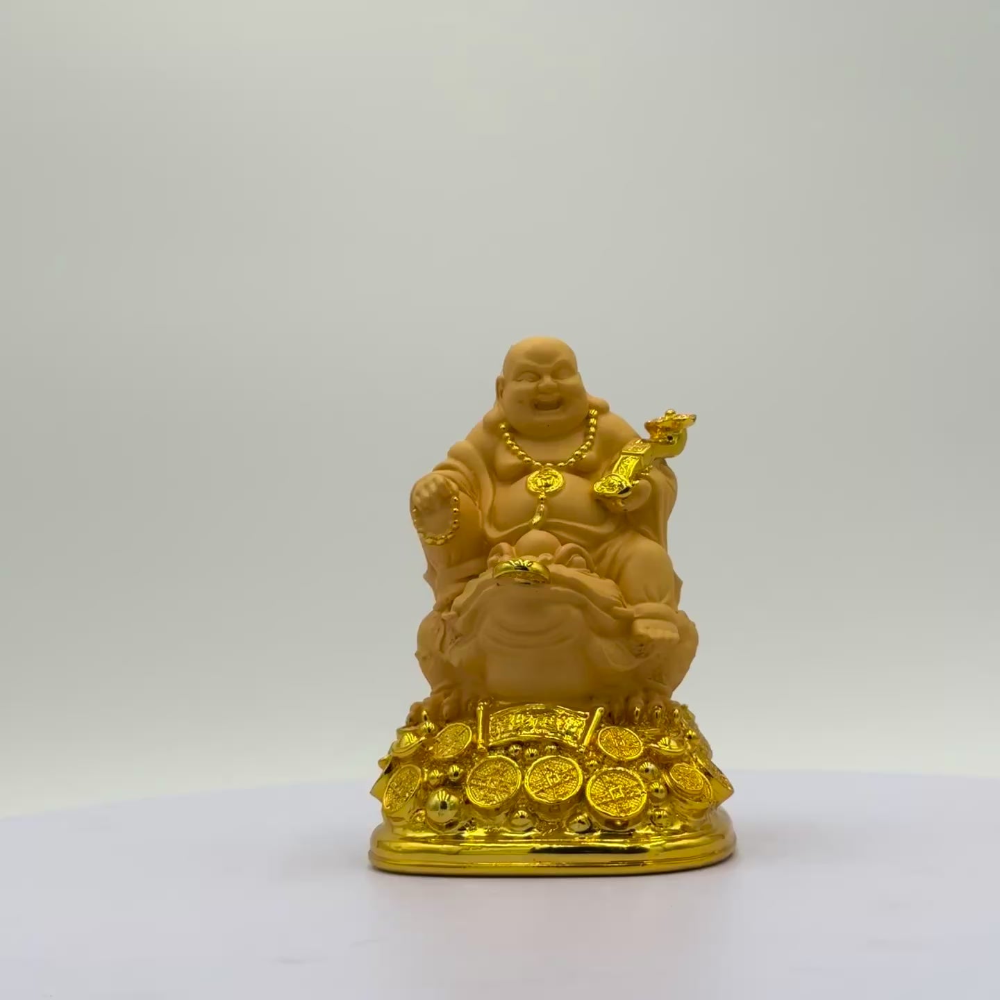 Ride to Riches Buddha on Money Frog 13cm