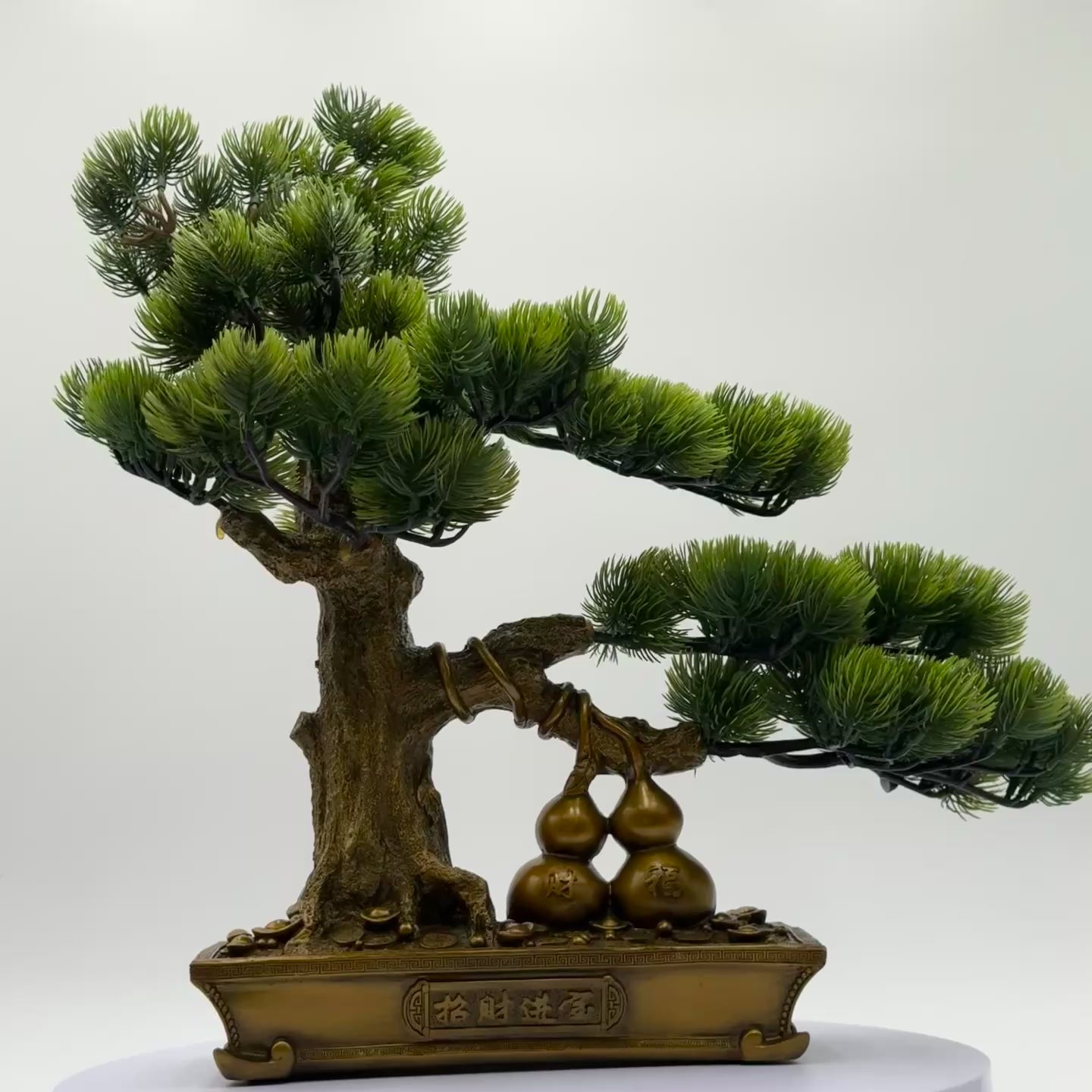 True Fortune Money Tree with Wu Lous 36cm