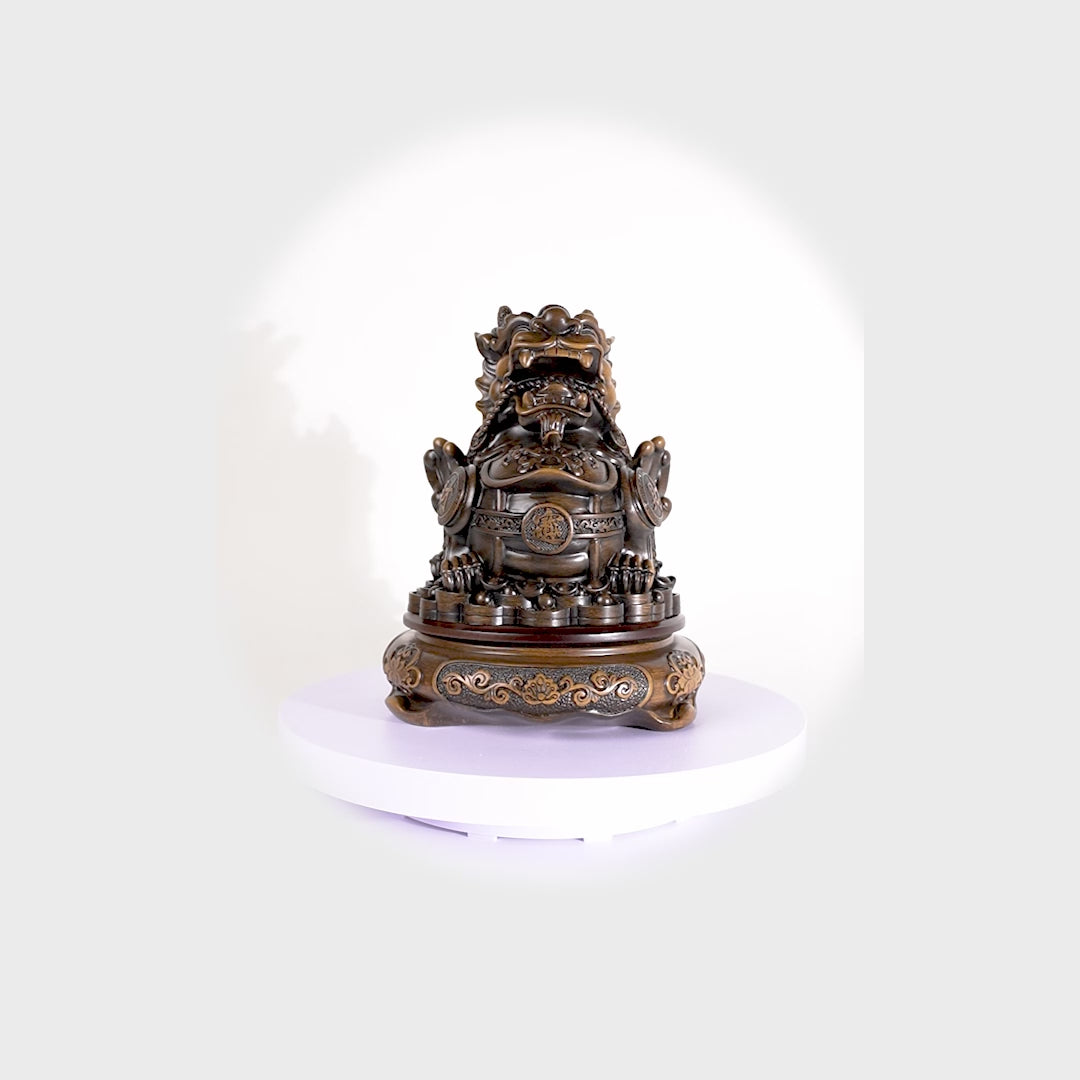 Traditional Rotating Wood Pi Yao 30cm