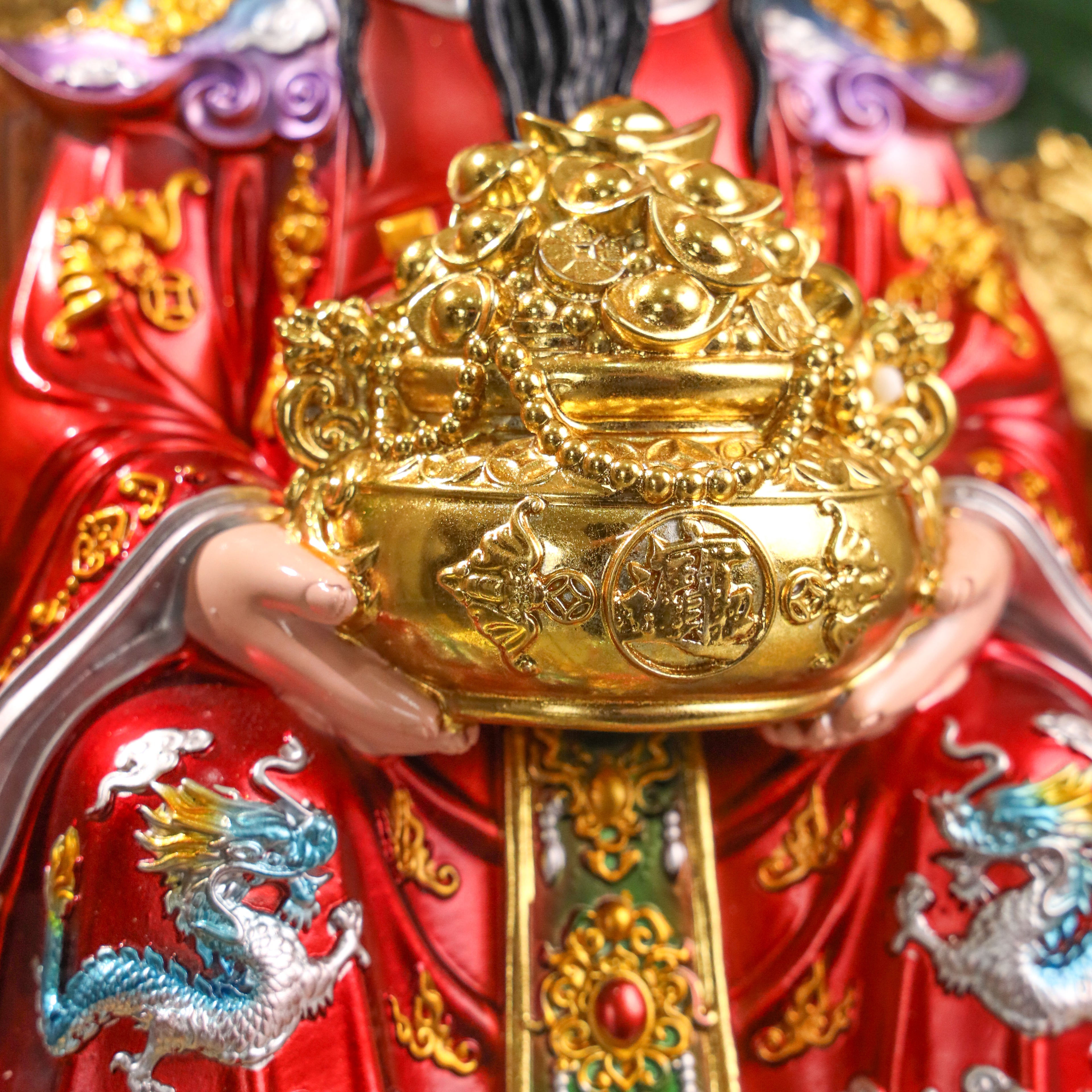 Ruby &amp; Gold God of Wealth Cai Shen 31cm