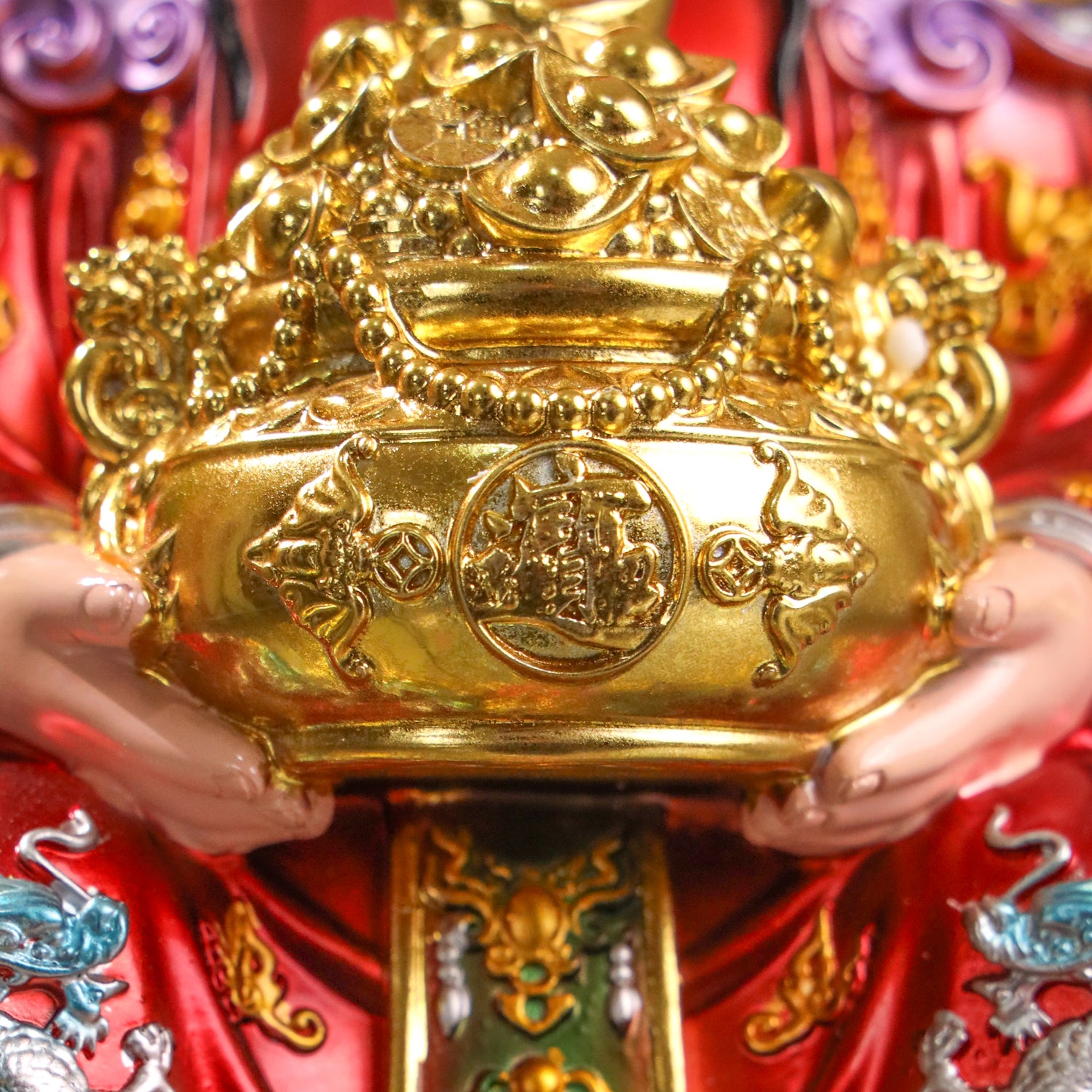 Ruby &amp; Gold God of Wealth Cai Shen 31cm