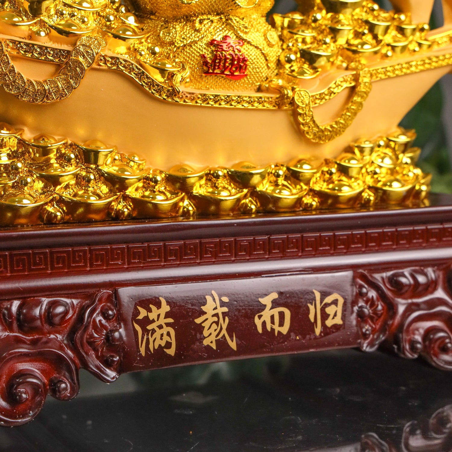 Return with Riches Golden Wealth Ship 46cm