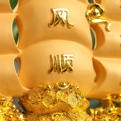 Return with Riches Golden Wealth Ship 46cm