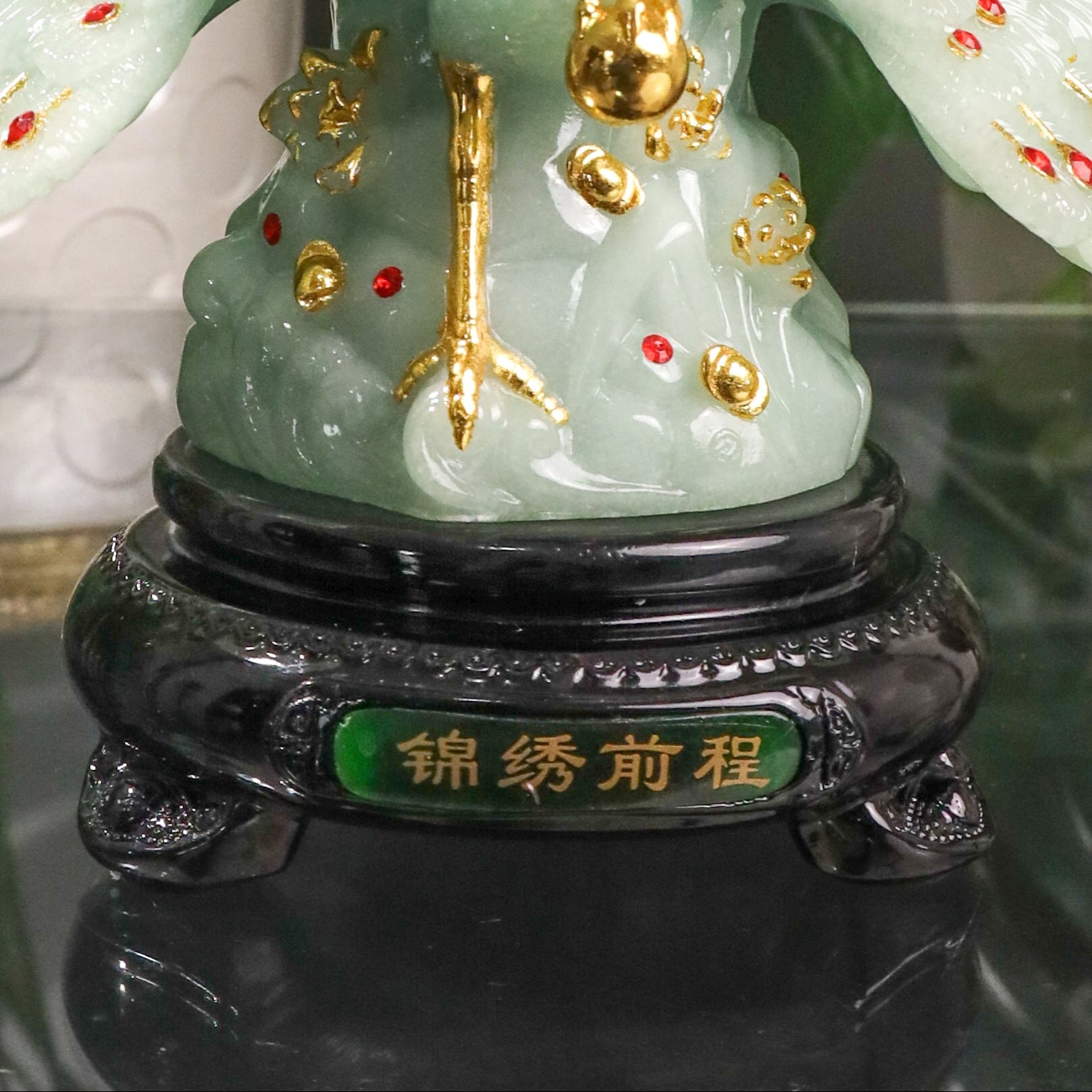 A Display of Beauty Jade Peacock 32cm - Feng Shui Charms PH