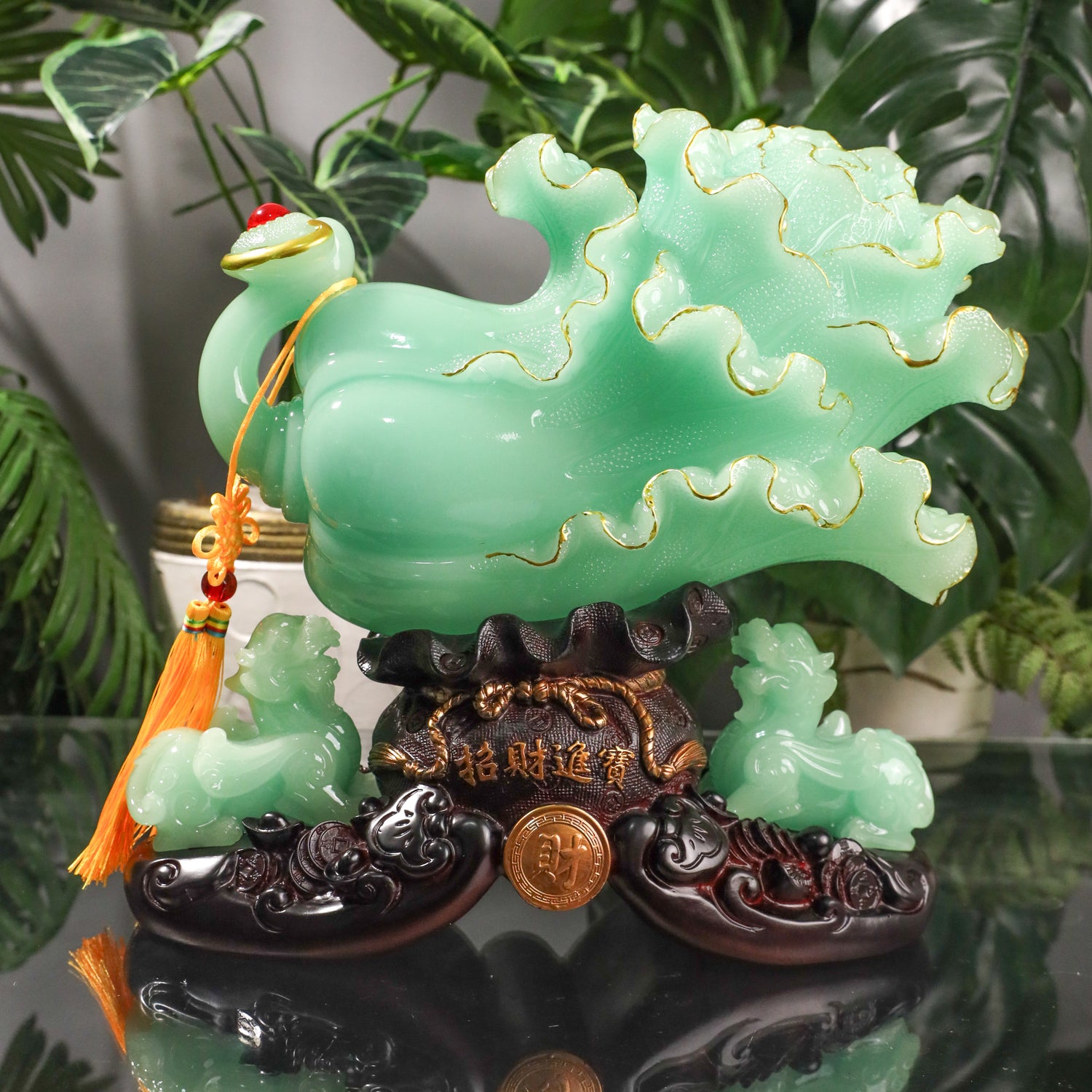 Protected Fortune Ice Jade Wealth Cabbage 32cm
