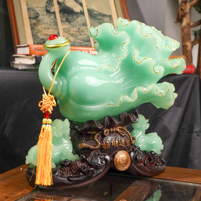 Protected Fortune Ice Jade Wealth Cabbage 32cm