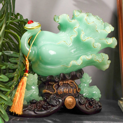 Protected Fortune Ice Jade Wealth Cabbage 32cm