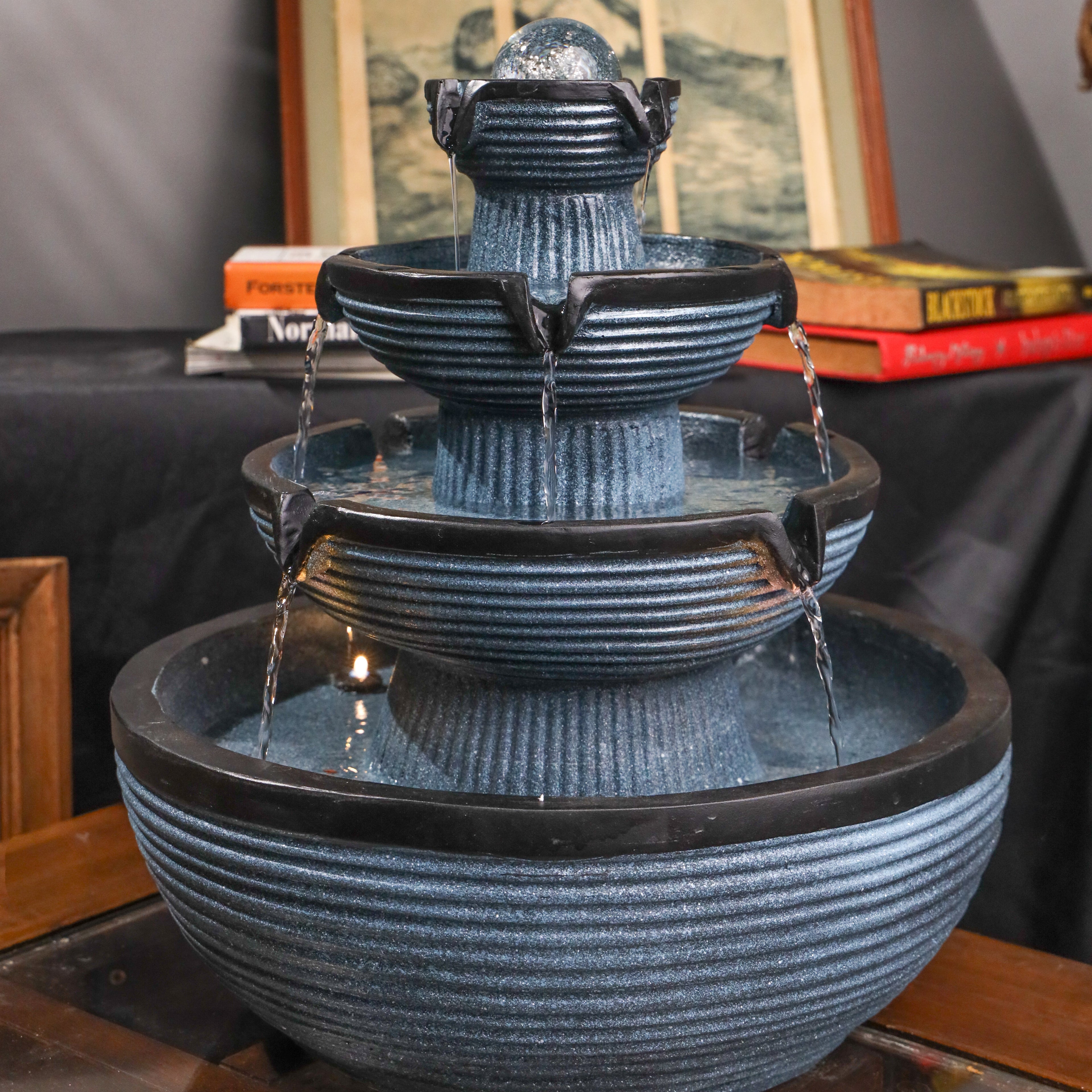 Four Tiers of Wealth Flowing Fountain 40cm