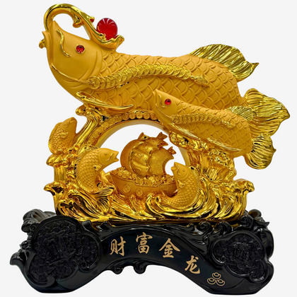 A Dynasty of Riches Family of Arowanas 48cm Default Title - Feng Shui Charms - Royal Dragon Decor Philippines