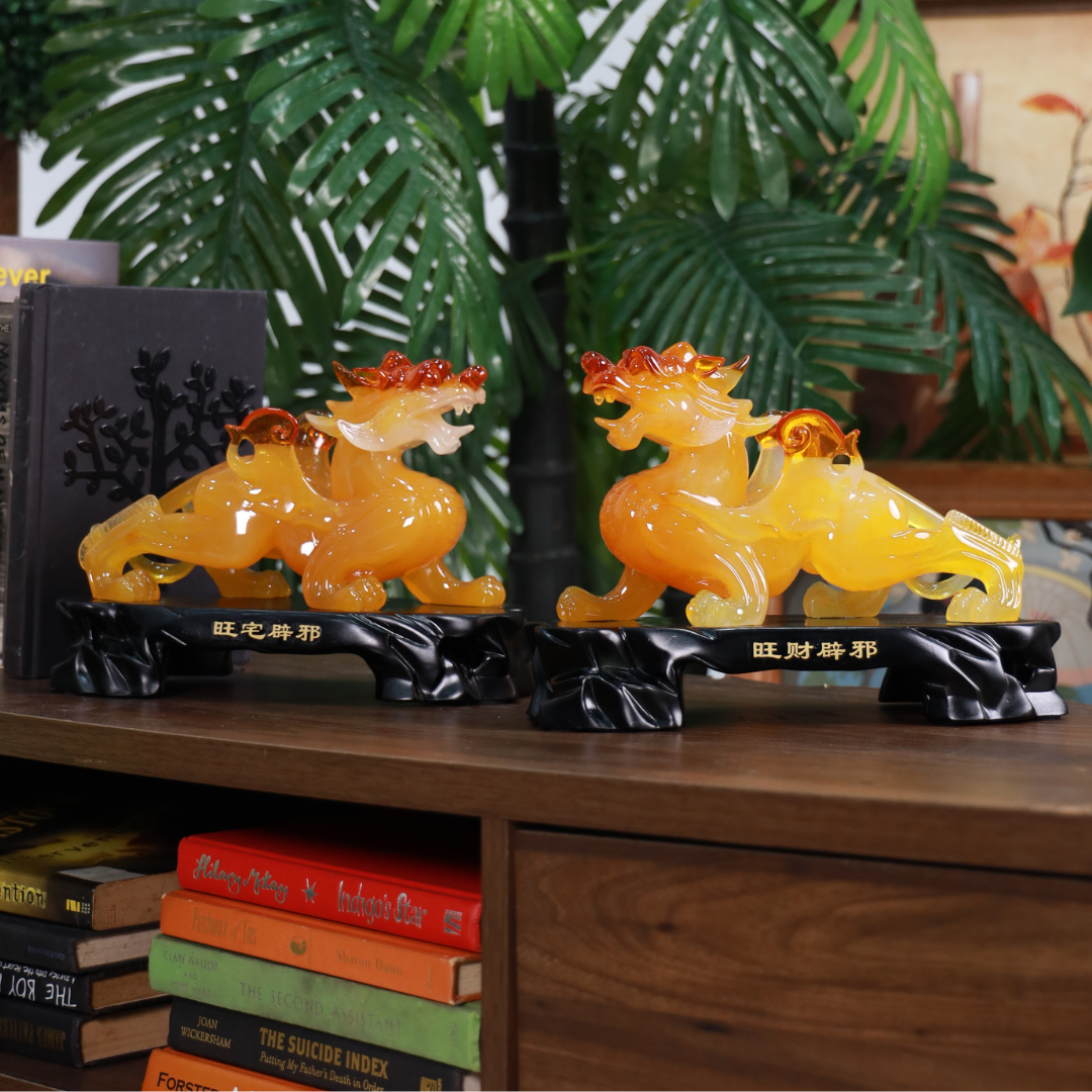 Fireback Guardians of Fortune Pi Yao Pair 27cm