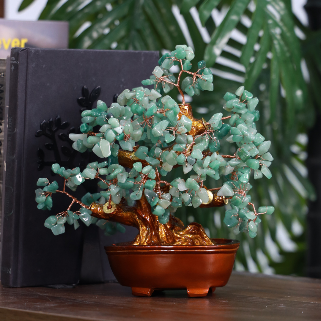 Aventurine Crystal Tree for Wisdom &amp; Growth 25cm