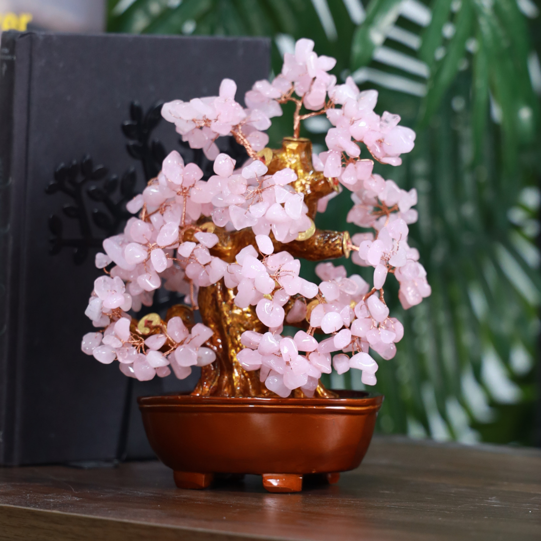 Rose Quartz Crystal Tree for Love &amp; Peace 25cm