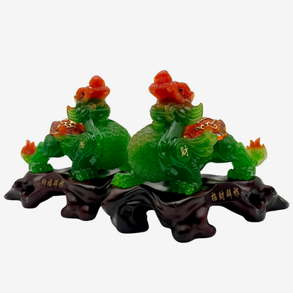 Imperial Guardians of Fortune Pi Yao Pair 30cm Default Title - Feng Shui Charms - Royal Dragon Decor Philippines