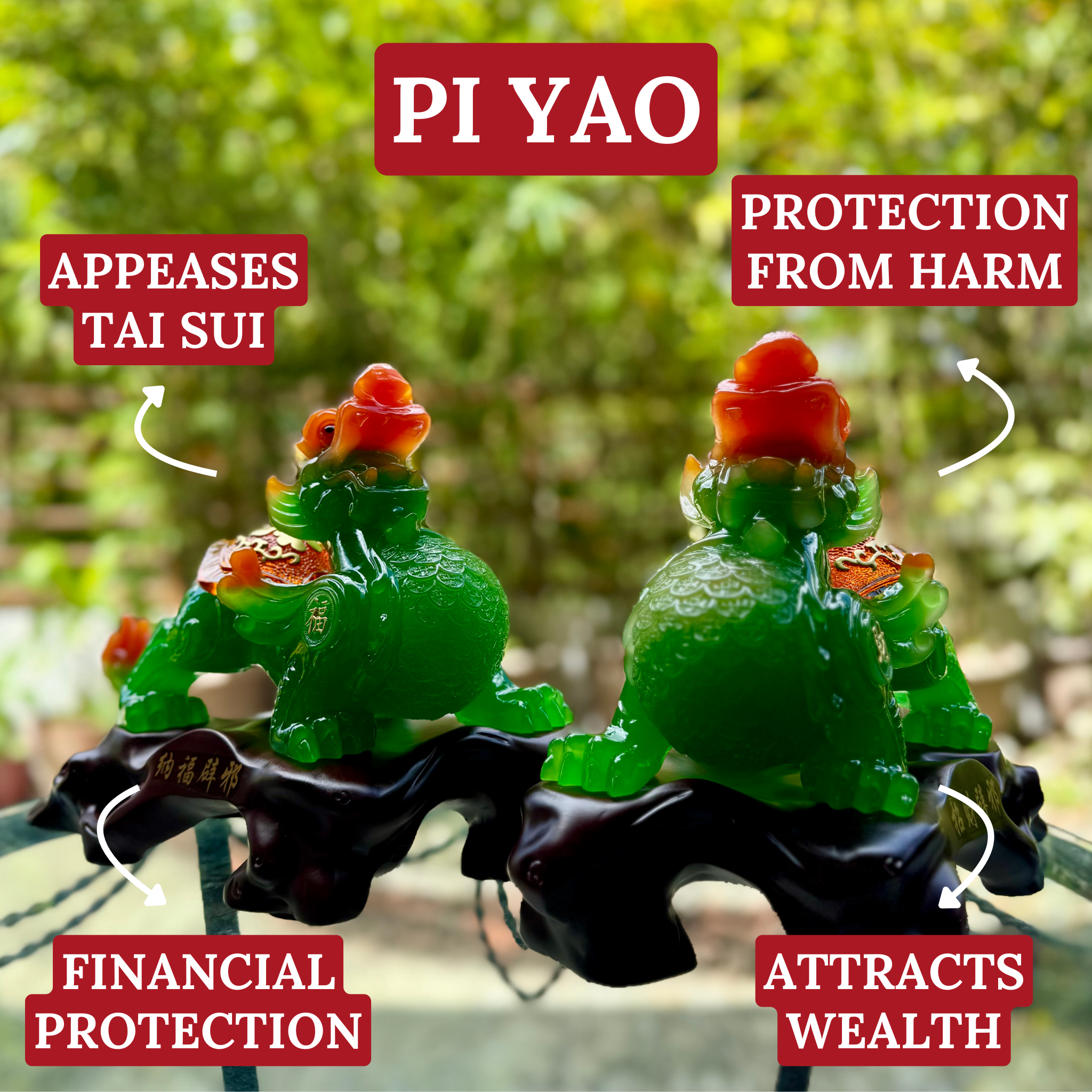 Imperial Guardians of Fortune Pi Yao Pair 30cm Default Title - Feng Shui Charms - Royal Dragon Decor Philippines