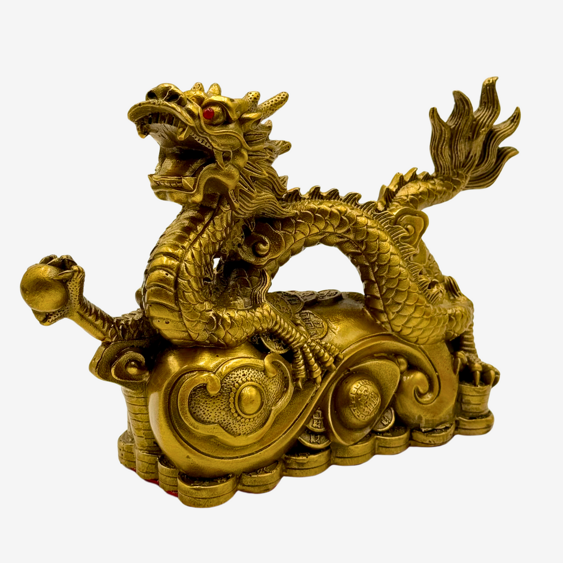 Unshakable Power Brass Dragon 21cm Default Title - Feng Shui Charms - Royal Dragon Decor Philippines