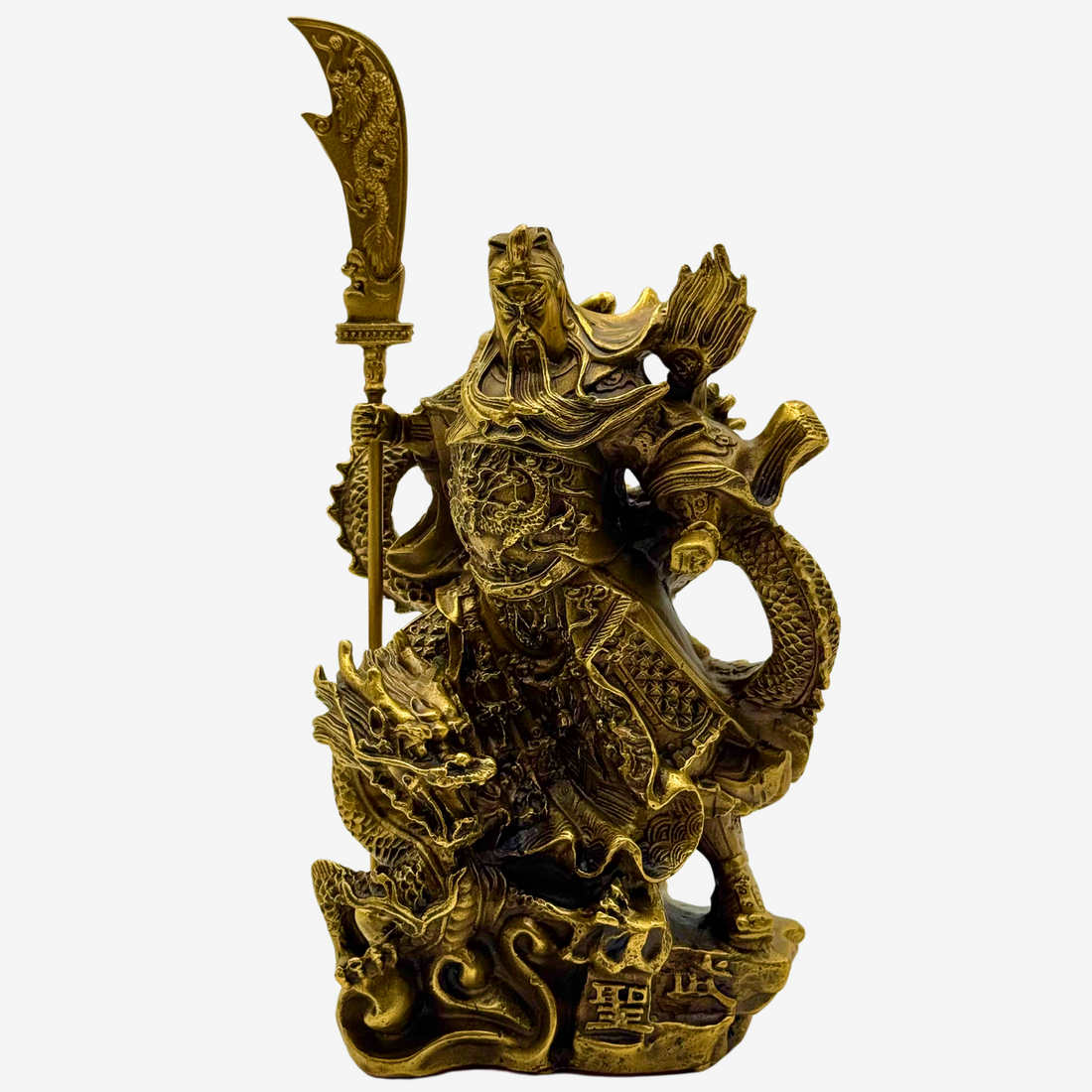 Supreme Brass Guardian Guan Gong 27cm Default Title - Feng Shui Charms - Royal Dragon Decor Philippines