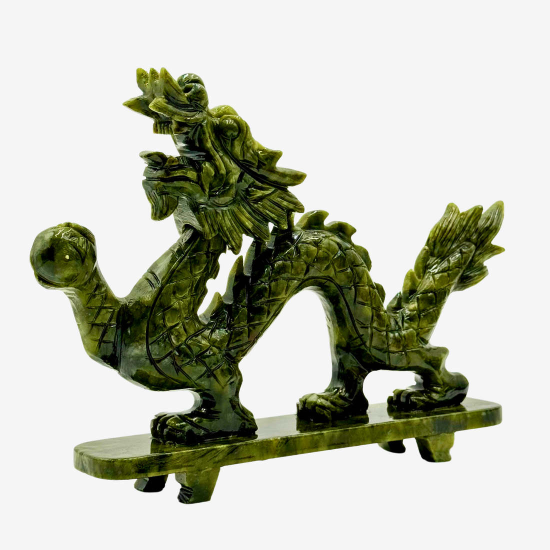 Imperial Jade Dragon of Triumph 28cm Default Title - Feng Shui Charms - Royal Dragon Decor Philippines