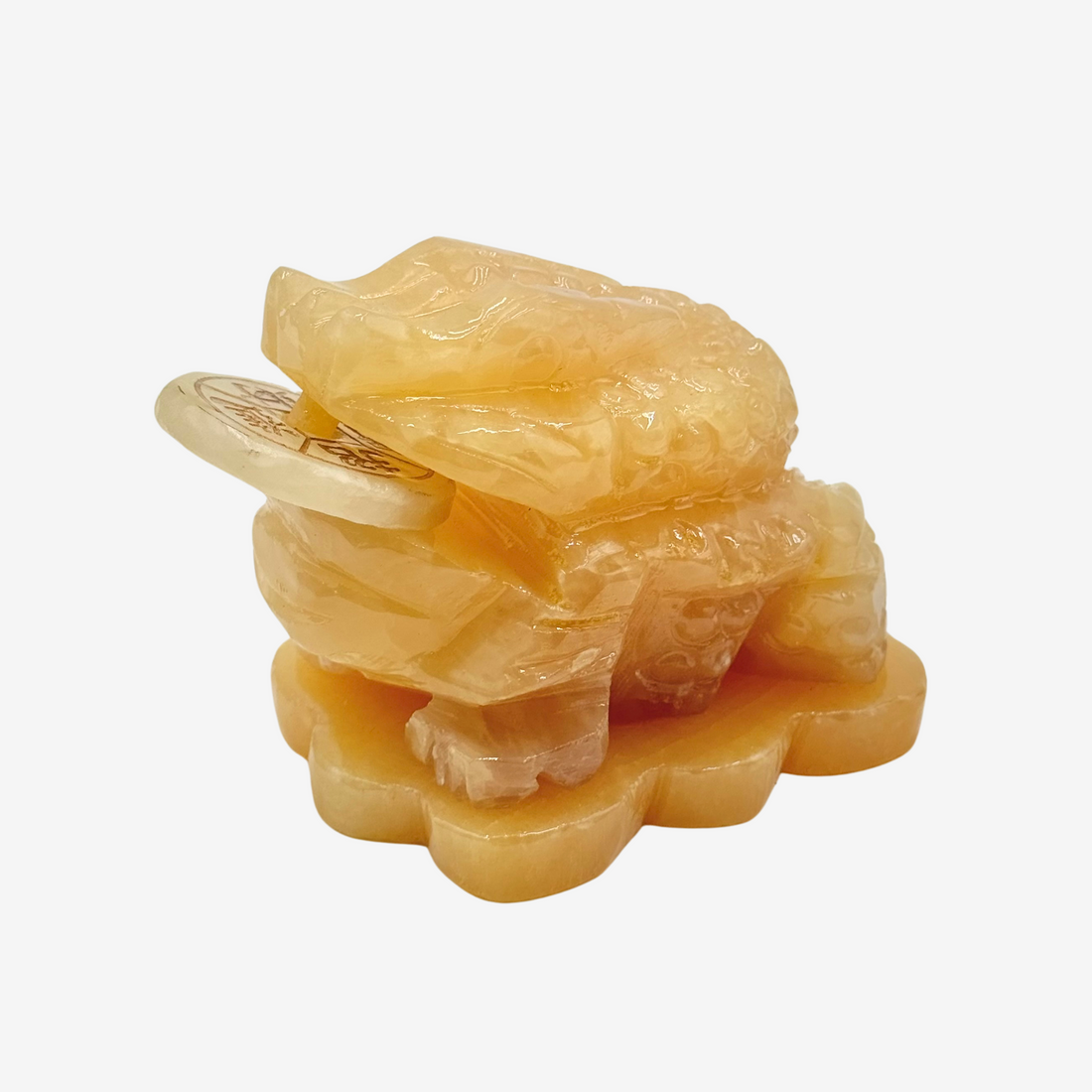 Little Topaz Money Frog for Smooth Gains 11cm Default Title - Feng Shui Charms - Royal Dragon Decor Philippines
