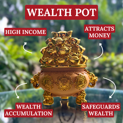 Magnet of Money Gold Wealth Pot 17cm