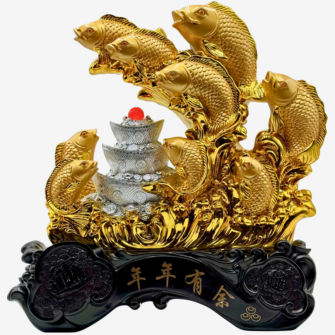 Generational Wealth Golden Family of Arowanas 48cm Default Title - Feng Shui Charms - Royal Dragon Decor Philippines