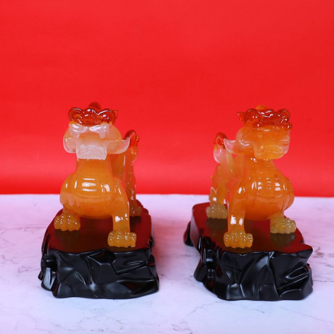 Fireback Guardians of Fortune Pi Yao Pair 27cm