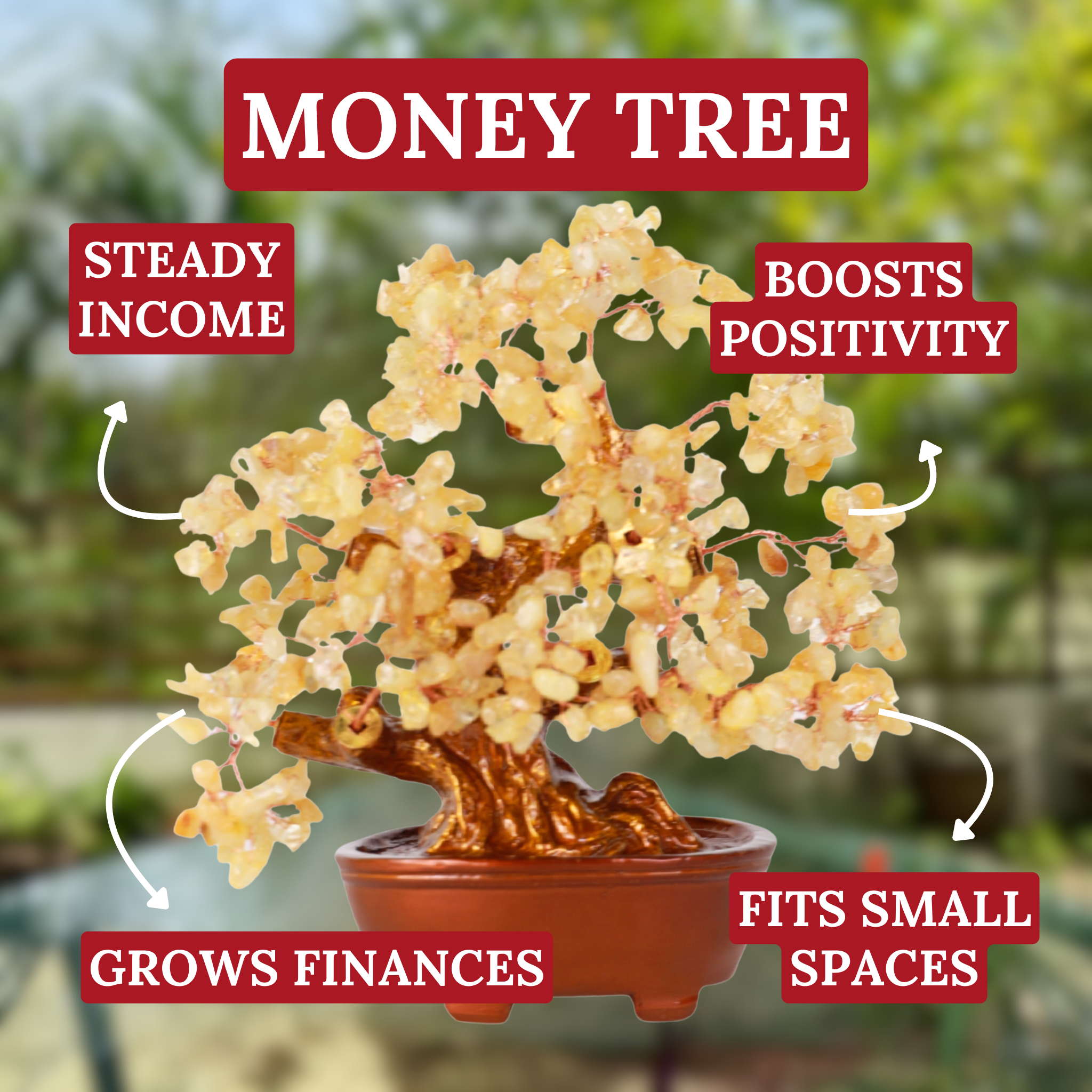 Citrine Crystal Tree for Wealth &amp; Happiness 25cm
