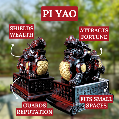 Ancient Guardians of the Throne Pi Yao Pair 27cm