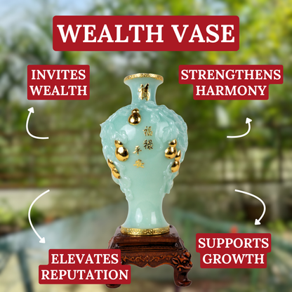 Blessed with Grace Curved Wealth Vase 45cm