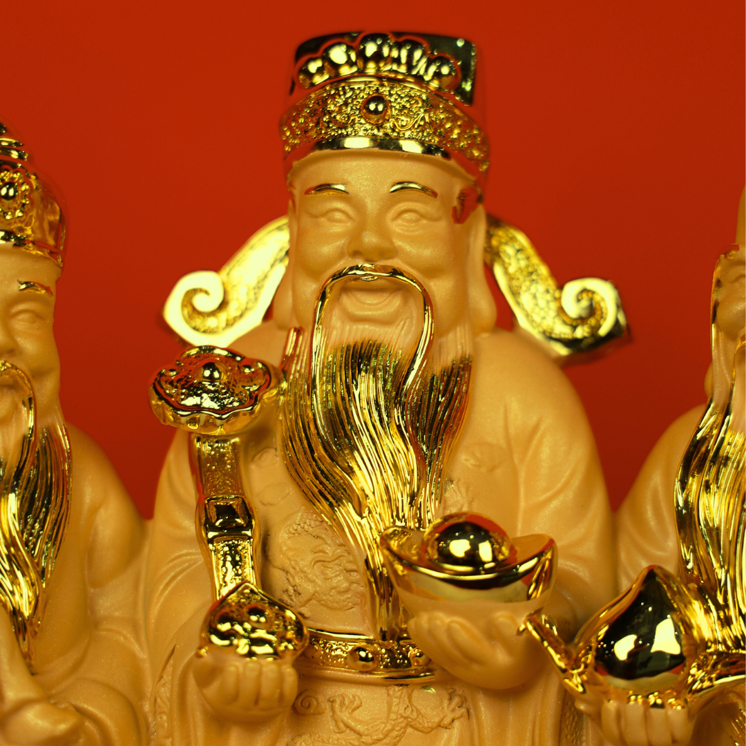 The Three Immortal Kings Fuk Luk Sau 38cm