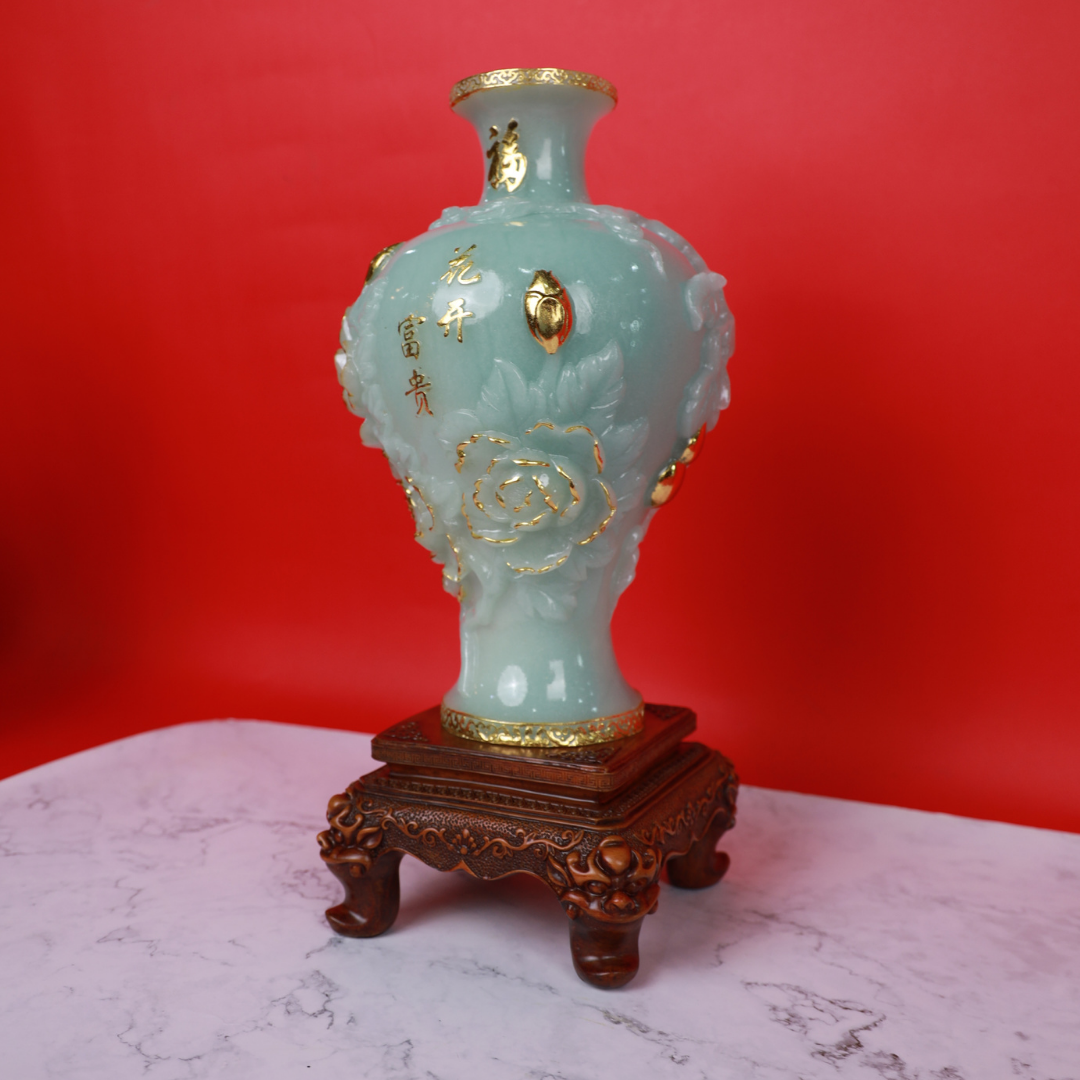 Blessed with Grace Curved Wealth Vase 45cm