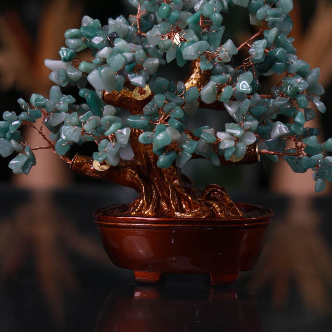 Aventurine Crystal Tree for Wisdom &amp; Growth 25cm