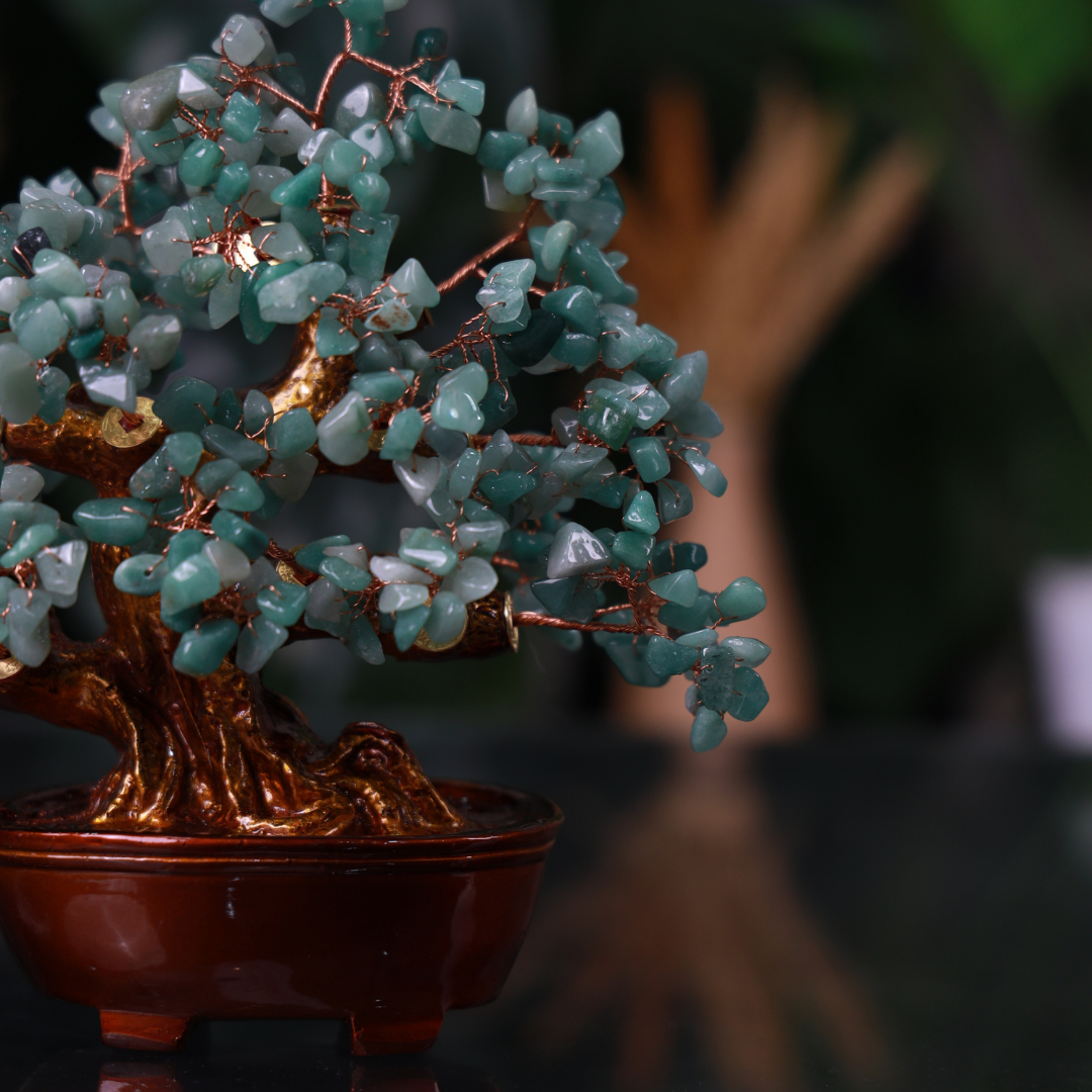 Aventurine Crystal Tree for Wisdom &amp; Growth 25cm