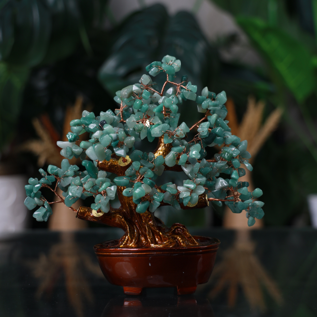Aventurine Crystal Tree for Wisdom &amp; Growth 25cm