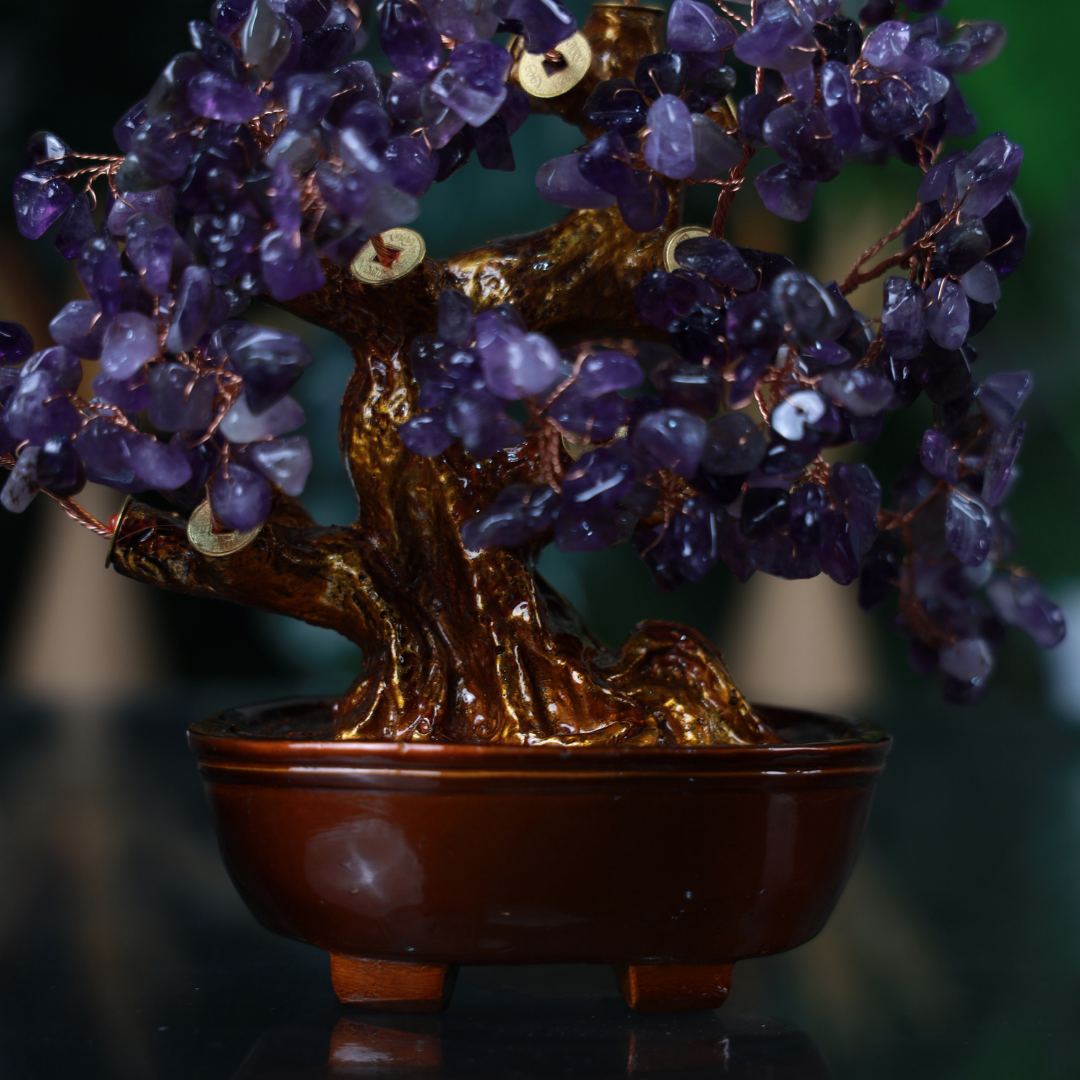 amethyst money tree meaning Amethyst Crystal Tree for Clarity & Focus 25cm