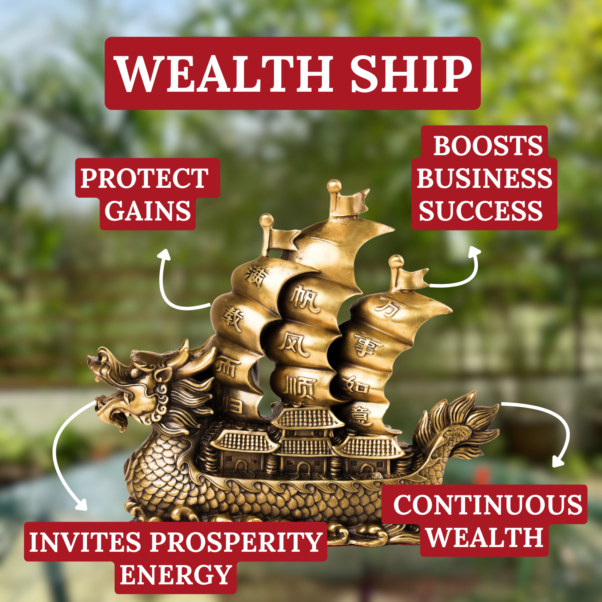 Imperial Dragon Ship for Business Expansion 29cm