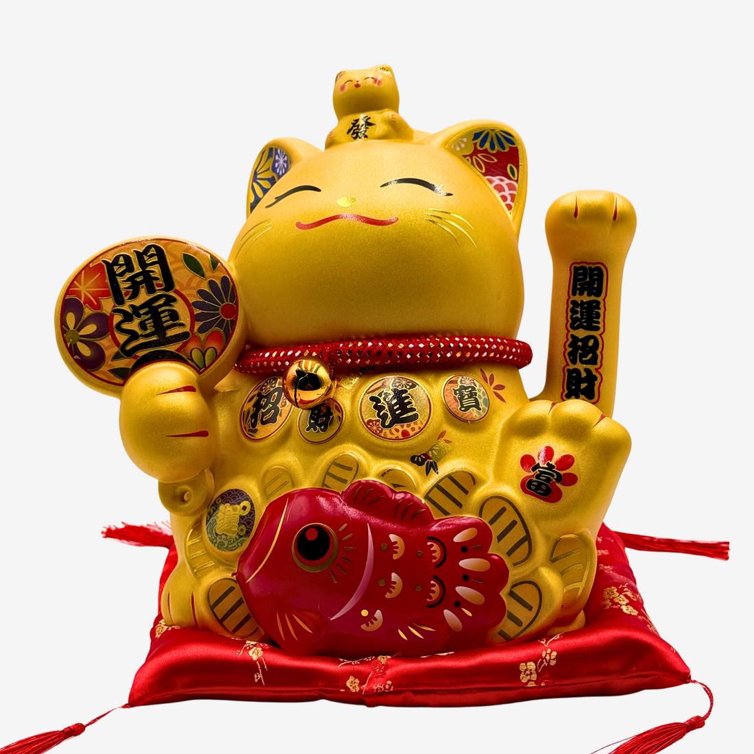 Happy & Lucky Golden Cat for Good Luck 29cm Default Title - Feng Shui Charms - Royal Dragon Decor Philippines