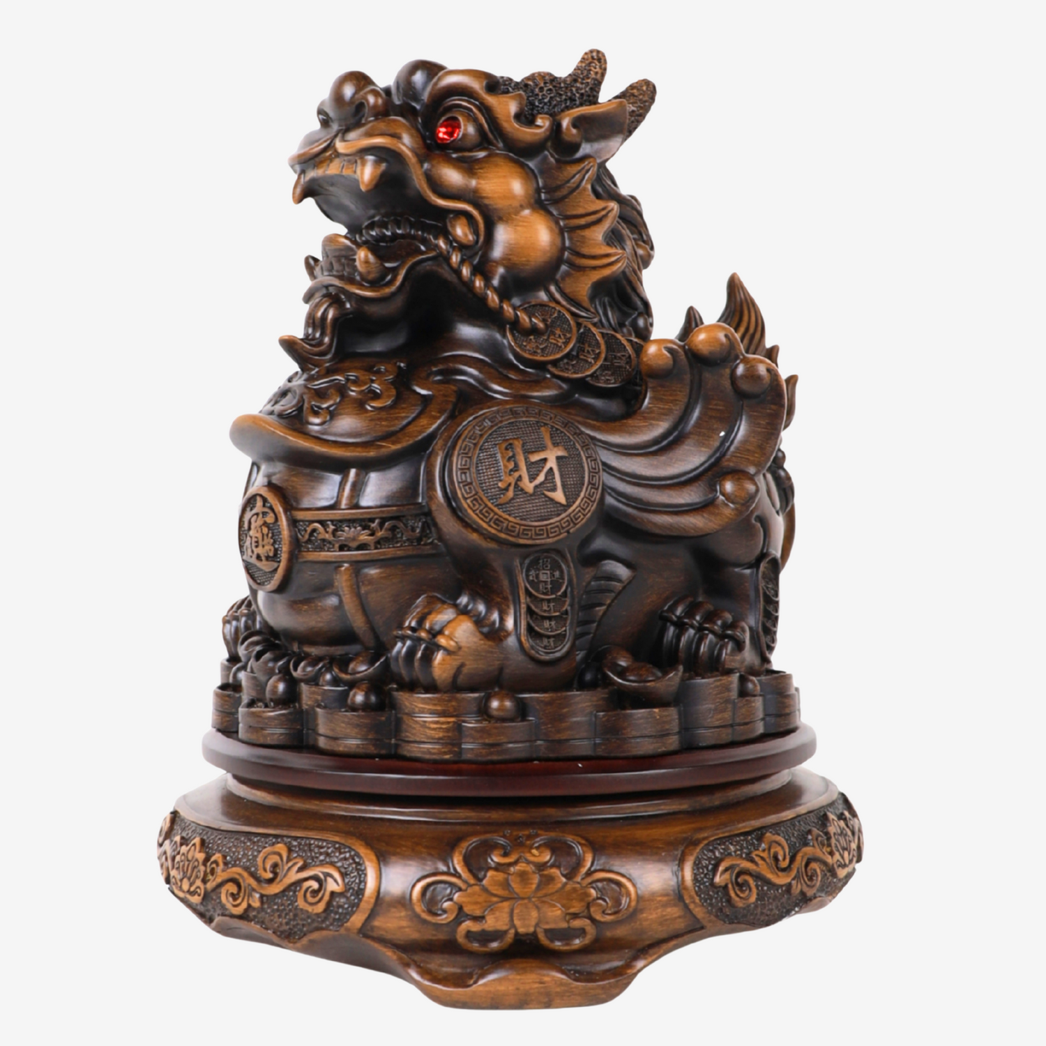 Traditional Rotating Wood Pi Yao 30cm