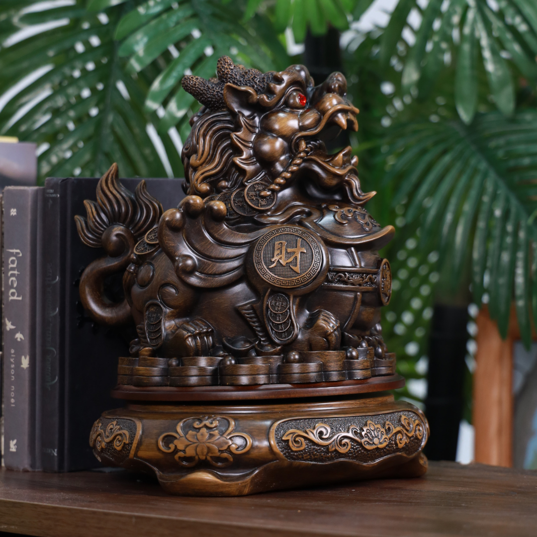 Traditional Rotating Wood Pi Yao 30cm