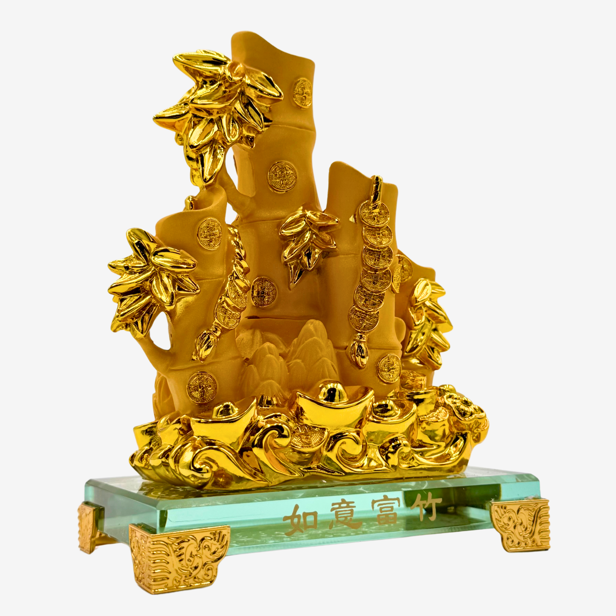 Mini Lucky Bamboo for Wealth Growth 16cm Default Title - Feng Shui Charms - Royal Dragon Decor Philippines