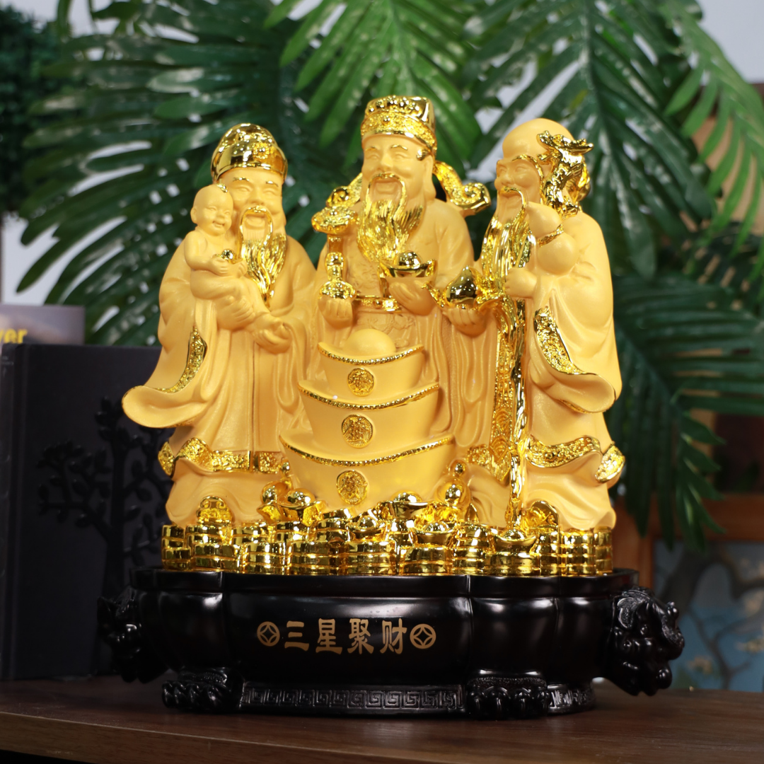 The Three Immortal Kings Fuk Luk Sau 38cm