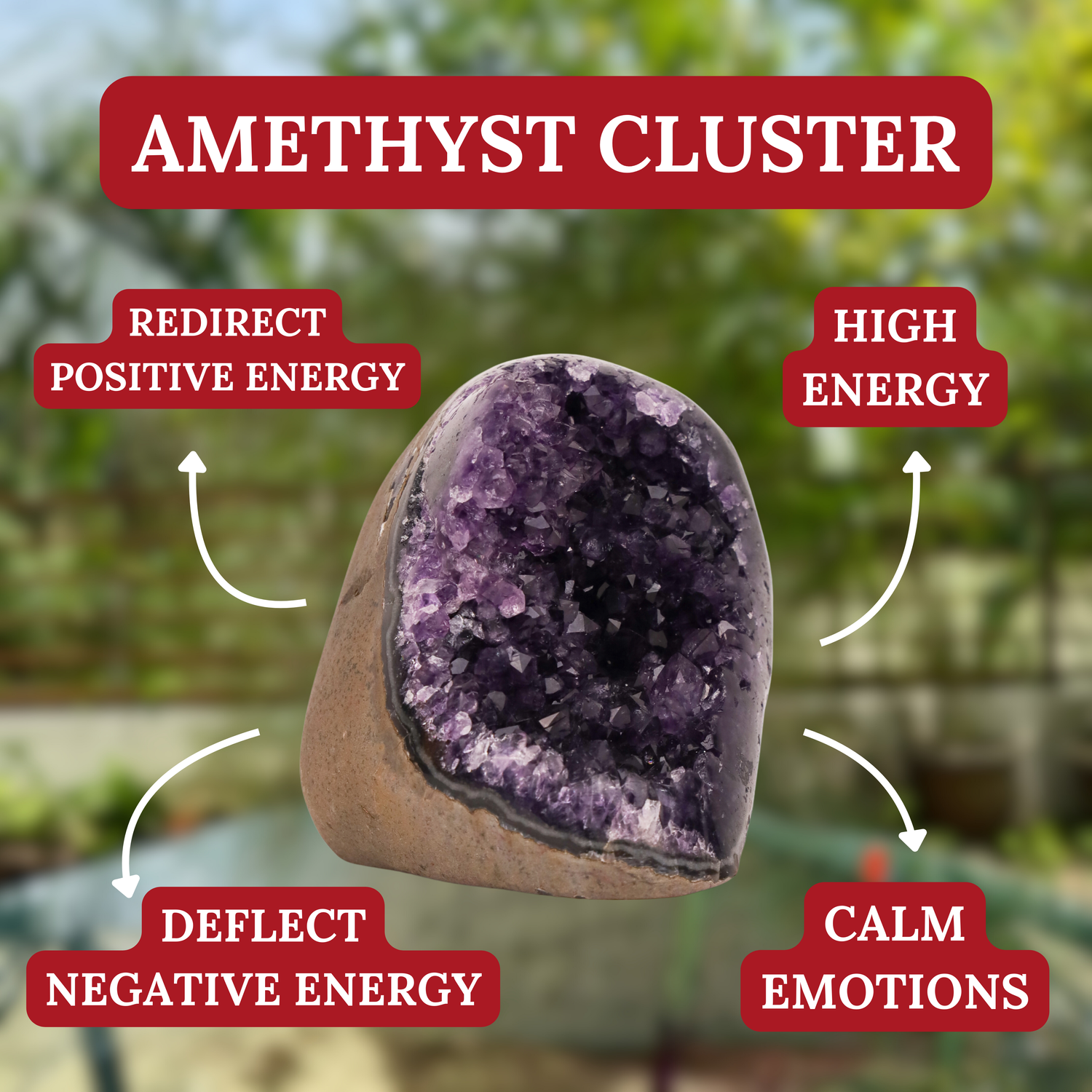 Amethyst Cluster of Pure Healing Energy 1.0-1.2kg